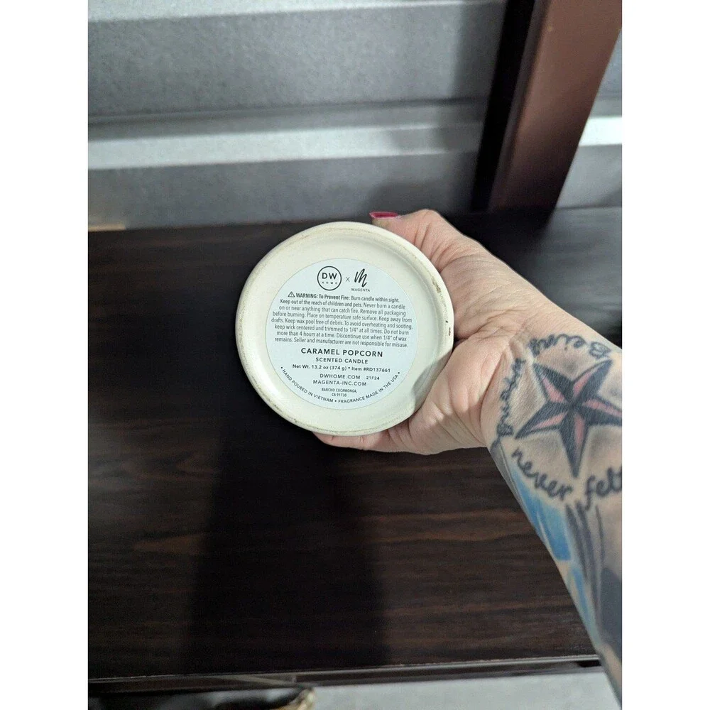 Rae Dunn Dual Sided Mummy Knows Best Caramel Popcorn Scent Candle -‎ 13.2 oz